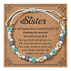 Bohemian Style Glass Seed Beads & Imitation Pearl Braided Bead Bracelets XW4926-12-1