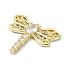 Rack Plating Real 18K Gold Plated Brass Micro Pave Cubic Zirconia Pendants KK-B084-15G-2