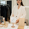 Wood & Velvet Necklaces Display NDIS-WH0017-09-5