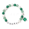 Natural & Synthetic Mixed Gemstone Beaded Stretch Bracelets BJEW-TA00301-1