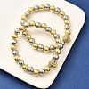 Brass Micro Pave Cubic Zirconia Beads Stretch Bracelets for Women Men BJEW-H201-01B-GP-3