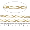 Rack Plating Brass Hour-glass Shaped Link Chains CHC-G023-01G-2