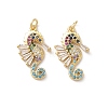 Brass Micro Pave Cubic Zirconia Pendants KK-D502-26J-G-1