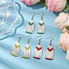 304 Stainless Steel with Glass Dangle Stud Earring EJEW-MZ00179-2