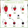 60Pcs Plastic Simulation Fruit Model AJEW-WR0002-94-2