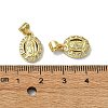 Rack Plating Real 18K Gold Plated Brass Micro Pave Cubic Zirconia Pendants KK-B084-09G-3