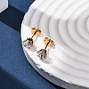 304 Stainless Steel Micro Pave Clear Cubic Zirconia Stud Earrings EJEW-P299-01D-G-3