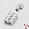 Anti-Tarnish Rhodium Plated 925 Sterling Silver Magnetic Clasps STER-E056-006P-13x5-1