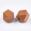 Painted Natural Wooden Beads X-WOOD-Q040-017B-07-2