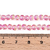 Baking Paint Transparent Glass Beads Strands DGLA-A035-T4mm-A11-2