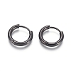 304 Stainless Steel Huggie Hoop Earrings EJEW-F111B-16mm-B-1