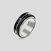 Rotatable 304 Stainless Steel Finger Rings FS-WGF1F3F-06-1
