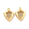 Brass Micro Pave Clear Cubic Zirconia Pendants KK-U006-07G-04-1