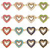 32Pcs 8 Colors Alloy Enamel Connector Charms FIND-TA0003-57-11