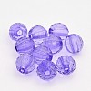 Faceted Round Transparent Acrylic Beads LS-TACR-P053-12mm-25Q-1