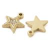 Ion Plating(IP) 304 Stainless Steel Rhinestone Charms STAS-U032-08G-2