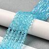 Transparent Electroplate Glass Beads Strands LS-EGLA-A039-T4mm-L20-4