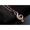 Music Symbol Real Rose Gold Plated Alloy Pendant Necklaces NJEW-AA00067-13RG-3
