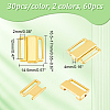  60Pcs 2 Colors Zinc Alloy Bikini Clips FIND-NB0004-65-2