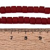 Opaque Frosted Glass Beads Strands GLAA-N072-01A-B06-4