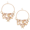 2Pcs Summer Beach Natural Shell & Resin Imitation Pearl Bib Necklaces NJEW-UN0001-55-1