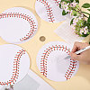 60Pcs 6 Styles Baseball Paper Gift Tags CDIS-CA0001-17-3