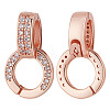 2Pcs 925 Sterling Silver Micro Pave Clear Cubic Zirconia Enhancer Shortener Bails STER-AR0001-22RG-1