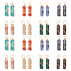 CHGCRAFT 32Pcs 8 Style Natural & Synthetic Gemstone Pendants FIND-CA0006-53-1