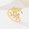 Brass Micro Pave Cubic Zirconia Finger Rings for Women FU0623-4-1
