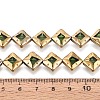 Electroplate Glass Beads Strands EGLA-T021-24E-4