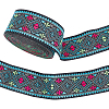 Ethnic Style Rhombus Pattern Polyester Ribbon OCOR-WH0047-50A-1