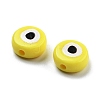 Opaque Printed Acrylic Beads OACR-G038-04G-2