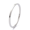 Non-Tarnish 1mm Polished Plain Dome Finger Ring for Girl Women RJEW-C012-02E-P-3
