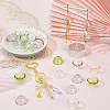 60Pcs UV Plating Acrylic Bead Caps OACR-SP0001-71-3