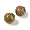 Natural Unakite No Hole Sphere Beads G-K353-04D-05-2