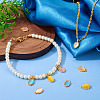 5Pcs 5 Colors Oval Brass Charms KK-TADJ0001-14-5