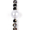 Acrylic & Glass & ABS Plastic Pearl & Alloy & Polymer Clay Pave Rhinestone Beads Strands MAK-T011-08A-2