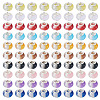 100Pcs 10 Colors Transparent Resin Rondelle European Beads RESI-TA0005-17-2