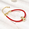 Christmas Nylon Cord Bracelets BJEW-L715-02G-01-3