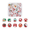 Kissitty 20Pcs 10 Style Transparent Glass Enamel Beads GLAA-KS0001-08-10