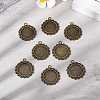 Vintage Flat Round Alloy Pendant Cabochon Settings LS-PALLOY-N0088-66AB-NF-4