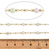Handmade Brass Glass Beaded Chains GL-CBA1C06-07G-3