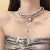 Spider Alloy & Plastic Imitation Pearl Pendant Multi Layered Necklaces for Women FS-WG1DFD4-01-2