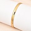304 Stainless Steel Plain Bangles for Women Men BJEW-Z167-01G-03-1