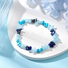 2Pcs Adjustable Natural Mixed Gemstone Braided Bracelet Sets BJEW-JB10994-4