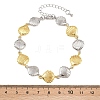 Shell Shape Brass Link Chain Bracelets for Women BJEW-K248-07C-GP-5
