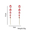 Alloy & Rhinestone Stud Dangle Earrings WGD14E0-02-3