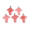 Cherry Quartz Glass Pendants G-R480-02N-1