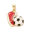 Brass Enamel Pendants KK-P352-05A-G-1