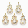 Brass Micro Pave Clear Cubic Zirconia Charms RJEW-T063-56G-NF-1